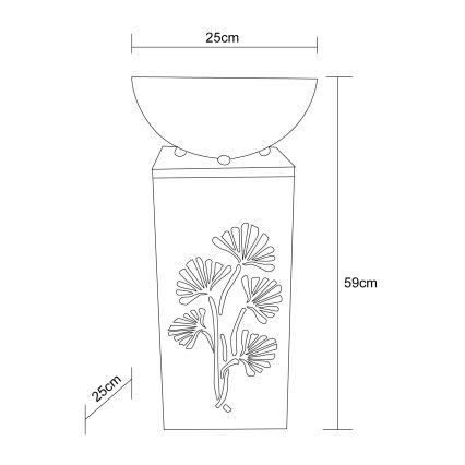 Globo - LED-zonnelamp met bloempot LED/3V IP44 300 mAh