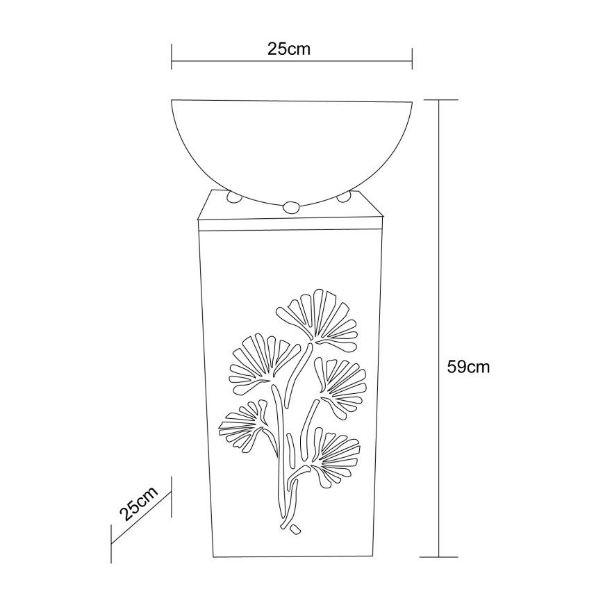 Globo - LED-zonnelamp met bloempot LED/3V IP44 300 mAh