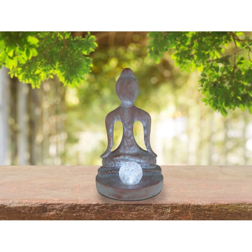 Globo - LED zonnelamp LED/3V IP44 200 mAh Boeddhabeeld