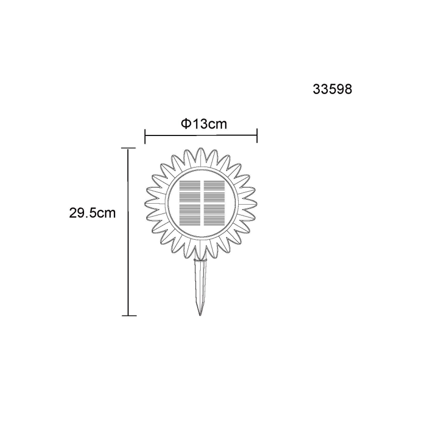 Globo - LED Solar lamp LED/0,06W/3V slunečnice IP44