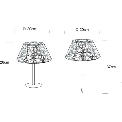 Globo - LED Solar lamp LED/0,06W/3V 3000K IP44