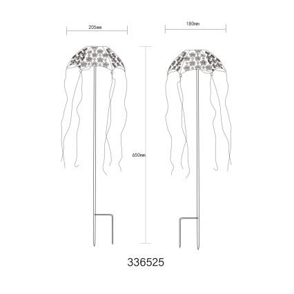 Globo - LED-zonneverlichting voor parasol, LED/3V IP44, 300 mAh
