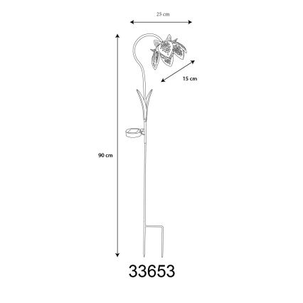 Globo - LED solarlamp LED/3,2V IP44 200 mAh bloem