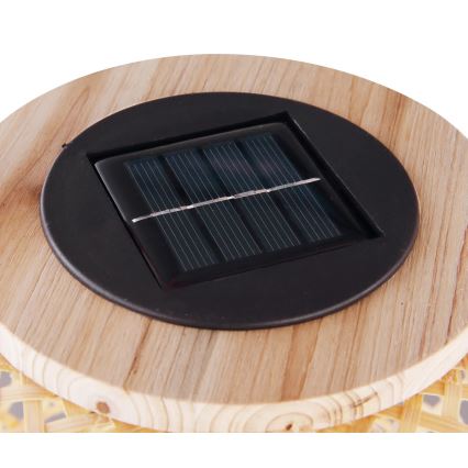 Globo - LED Solar lamp LED/0,06W/3V bamboe IP44