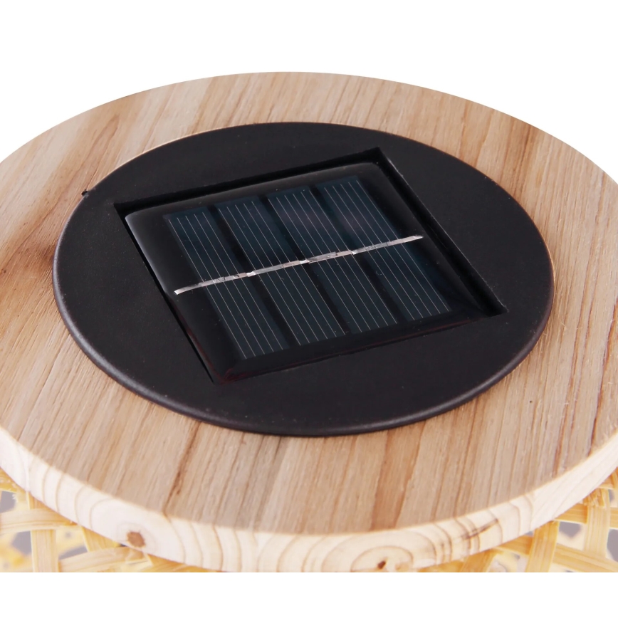 Globo - LED Solar lamp LED/0,06W/3V bamboe IP44