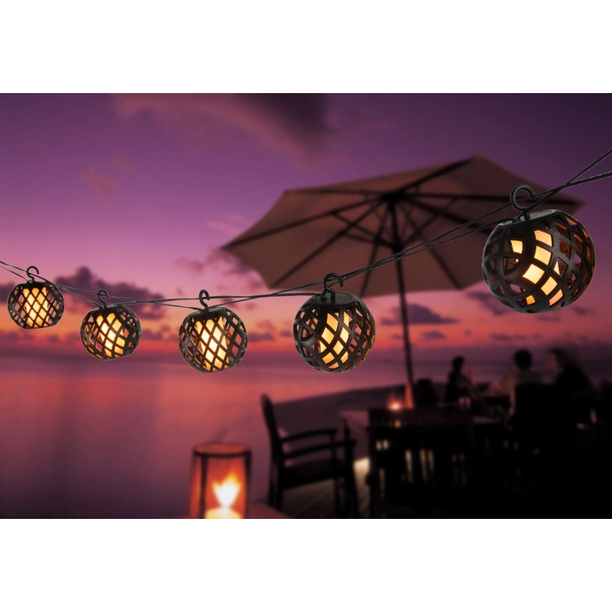 Globo - LED Solar Decoratieve lichtsnoer 98xLED/0,1W/3V 410 cm IP44