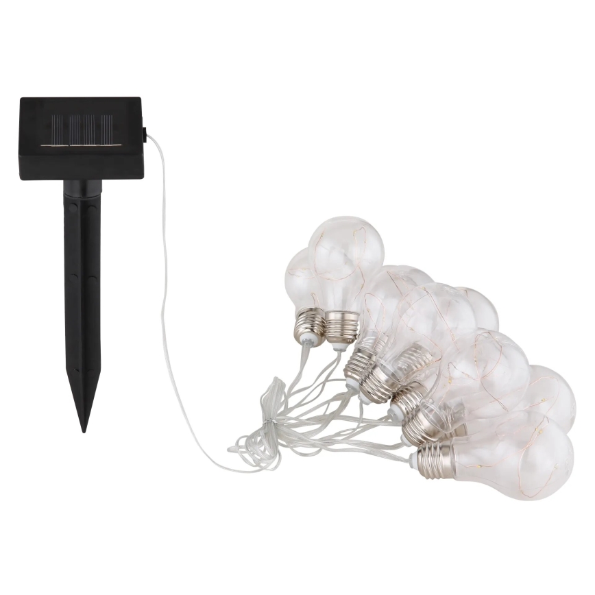 Globo - LED Solar ketting 10xLED/0,06W/3,2V 380 cm IP44