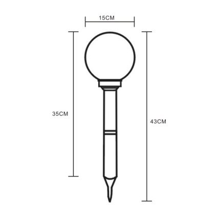 Globo - LED Zonne-energie lamp 2xLED/0,06W/1,2V IP44 600 mAh