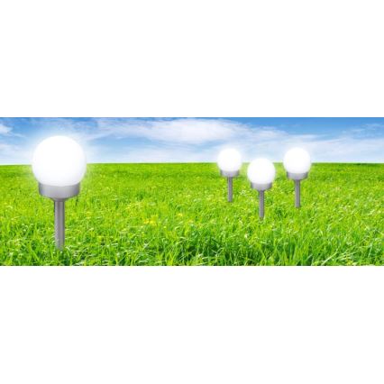 Globo - SET 3x LED Solar lamp LED/0,06W/3V 4000K diameter 10 cm IP44