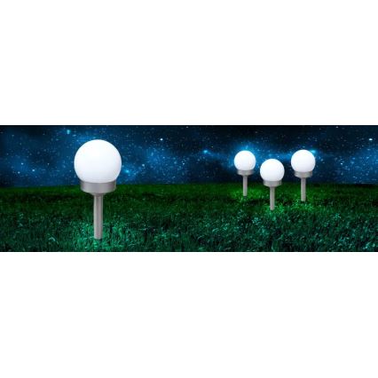 Globo - SET 3x LED Solar lamp LED/0,06W/3V 4000K diameter 10 cm IP44