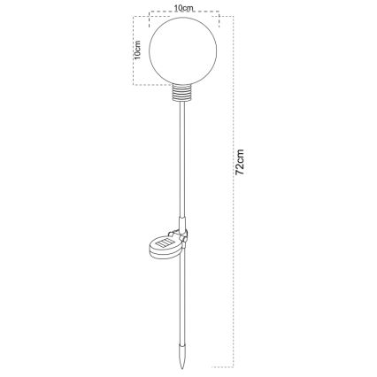 Globo - LED-zonnelamp LED/3,2V IP44 600 mAh