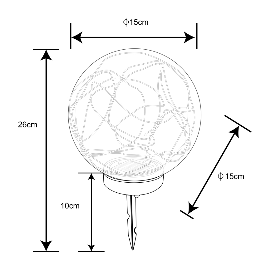 Globo - LED Solar lamp 20xLED/0,06W/1,2V diameter 15 cm IP44 600 mAh