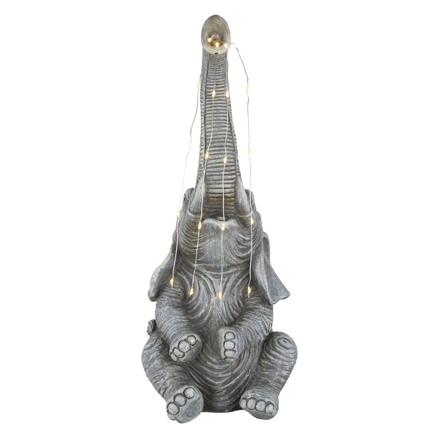 Globo - LED Zonne-Decoratie 20xLED/0,02W/3V IP44 300 mAh olifant