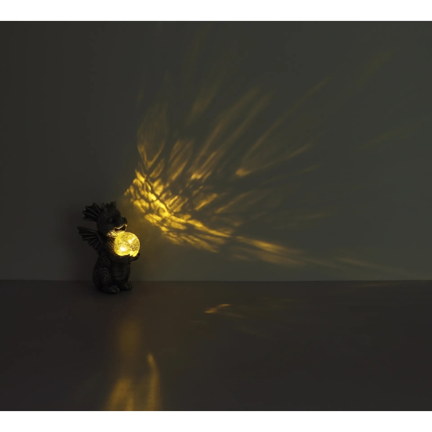 Globo - LED Zonne-energie decoratie LED/0,02W/3V IP44 draak 300 mAh