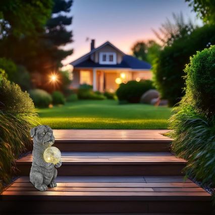 Globo - LED Solar decoratie LED/0,02W/3V IP44 hond