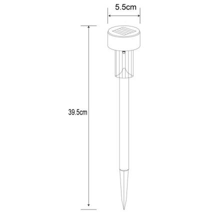 Globo - LED Zonne-energie lamp LED/0,06W/1,2V IP44 200 mAh