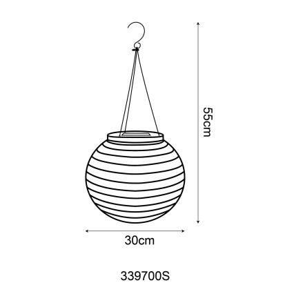 Globo - LED Solar hanglamp LED/0,5W/3V IP44 300 mAh beige
