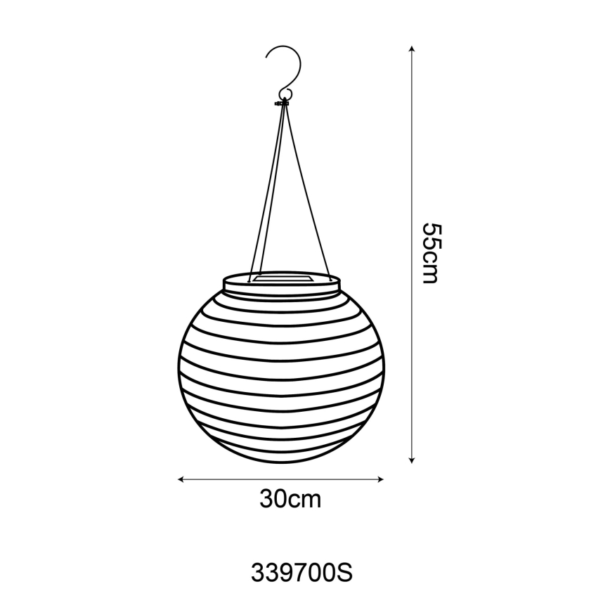 Globo - LED Solar hanglamp LED/0,5W/3V IP44 300 mAh beige