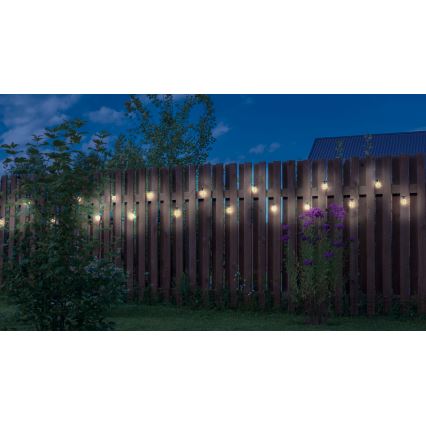 Globo - LED Buiten decoratieve lichtsnoer 10xLED/0,27W/230V 7,5 m IP44 zwart