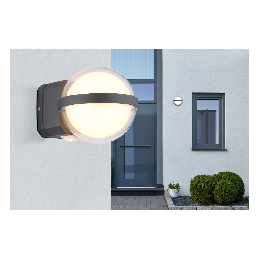 Globo - LED Wandlamp voor buiten LED/12W/230V IP54 zwart