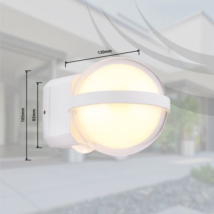 Globo - LED Wandlamp voor buiten LED/12W/230V IP54 wit