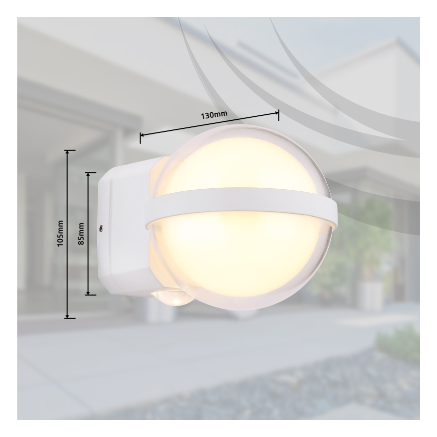 Globo - LED Wandlamp voor buiten LED/12W/230V IP54 wit
