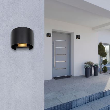 Globo - LED buitenwandlamp 2xLED/3W/230V IP54 zwart