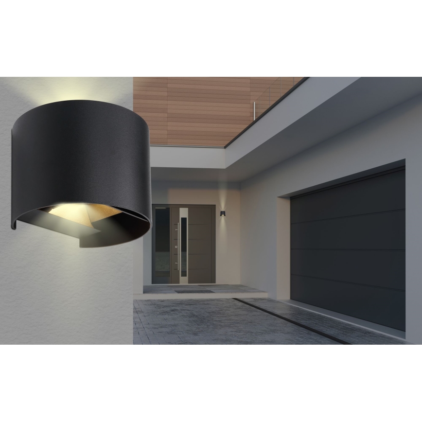 Globo - LED buitenwandlamp 2xLED/3W/230V IP54 zwart
