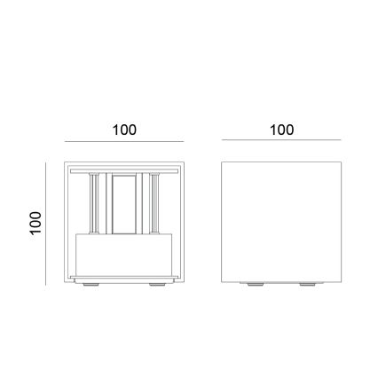 Globo - LED buitenmuurlamp 2xLED/3W/230V IP54