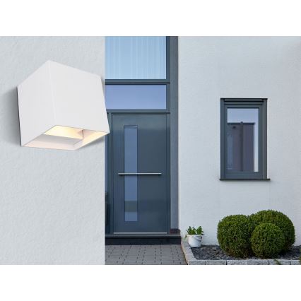 Globo - LED Wandlamp voor buiten 2xLED/3W/230V IP44 wit