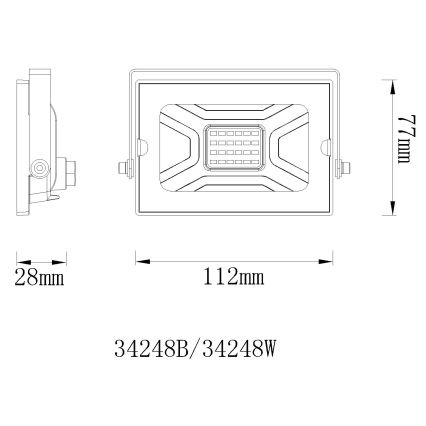 Globo 34248W - LED Schijnwerper HELGA LED/20W/230V IP65