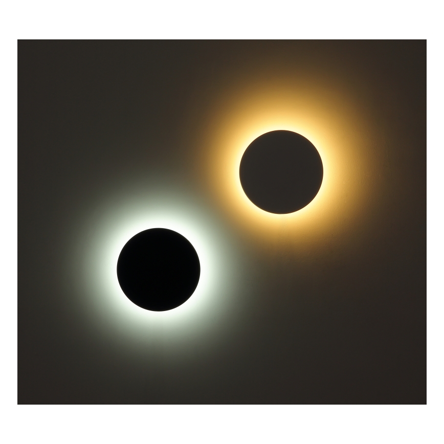 Globo - LED Wandlamp voor buiten LED/15W/230V 3000/4000/6000K diameter 25,2 cm IP44 zwart