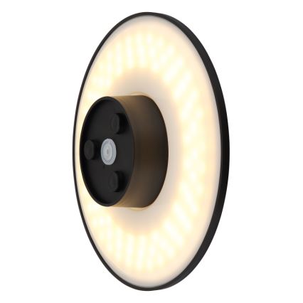 Globo - LED Wandlamp voor buiten LED/15W/230V 3000/4000/6000K diameter 25,2 cm IP44 zwart