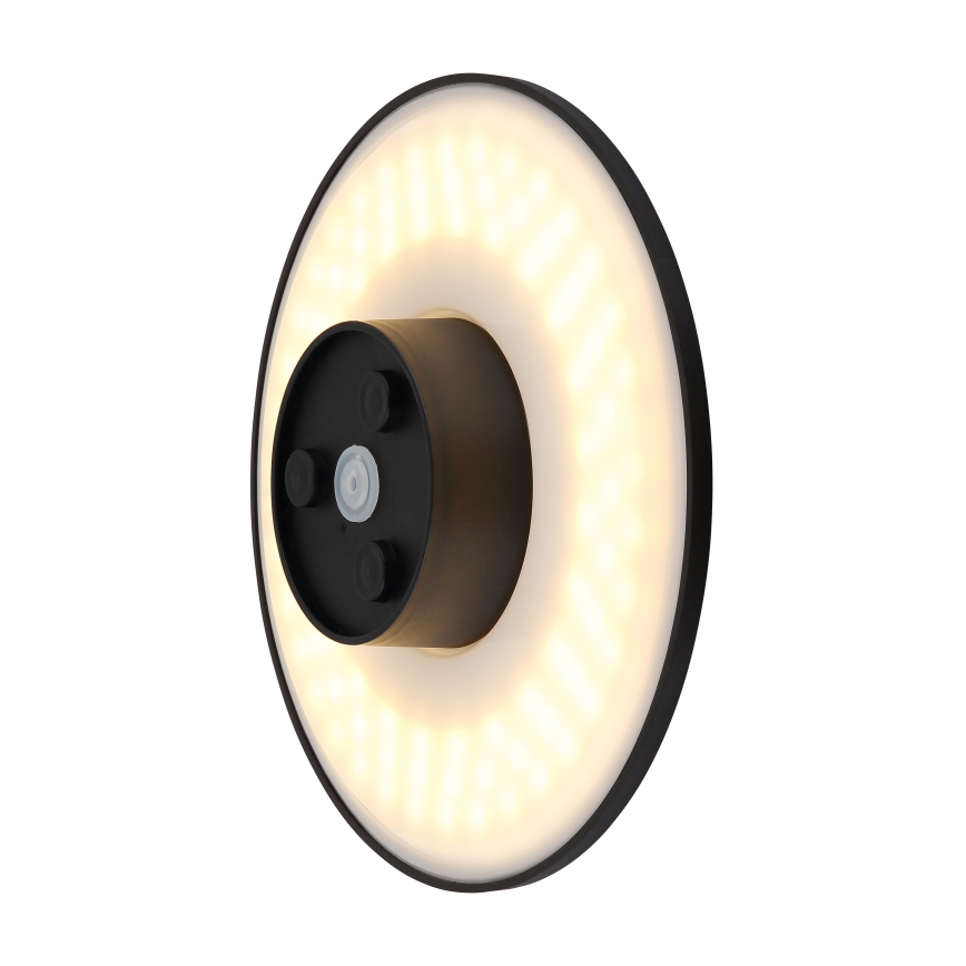 Globo - LED Wandlamp voor buiten LED/15W/230V 3000/4000/6000K diameter 25,2 cm IP44 zwart
