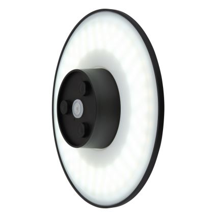 Globo - LED Wandlamp voor buiten LED/15W/230V 3000/4000/6000K diameter 25,2 cm IP44 zwart