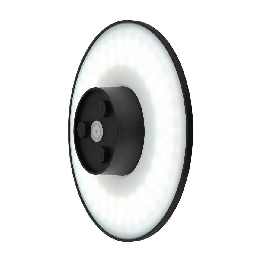 Globo - LED Wandlamp voor buiten LED/15W/230V 3000/4000/6000K diameter 25,2 cm IP44 zwart