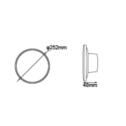 Globo - LED Wandlamp voor buiten LED/15W/230V 3000/4000/6000K diameter 25,2 cm IP44 wit