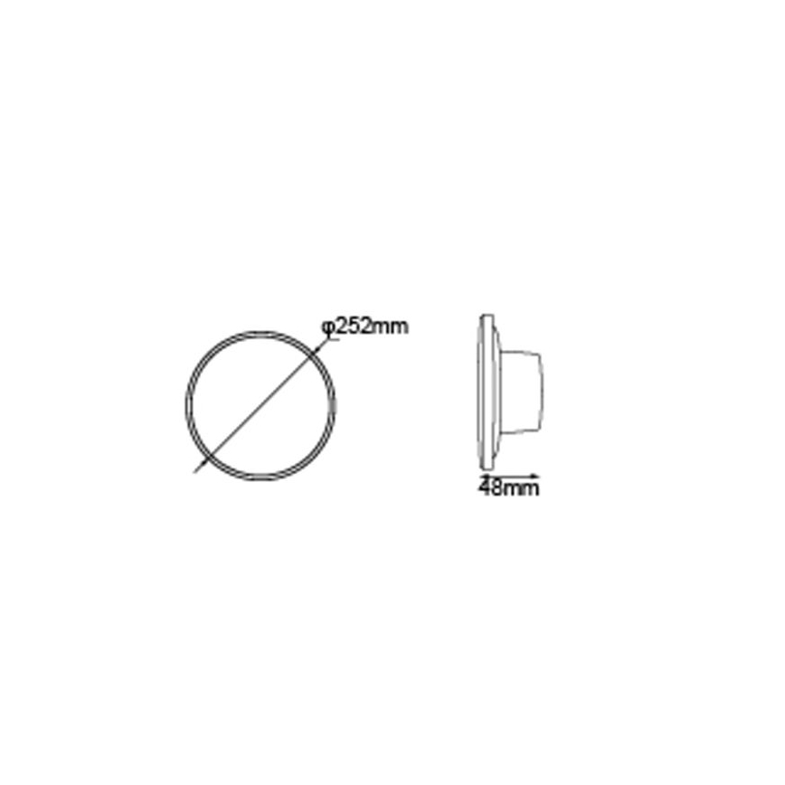 Globo - LED Wandlamp voor buiten LED/15W/230V 3000/4000/6000K diameter 25,2 cm IP44 wit