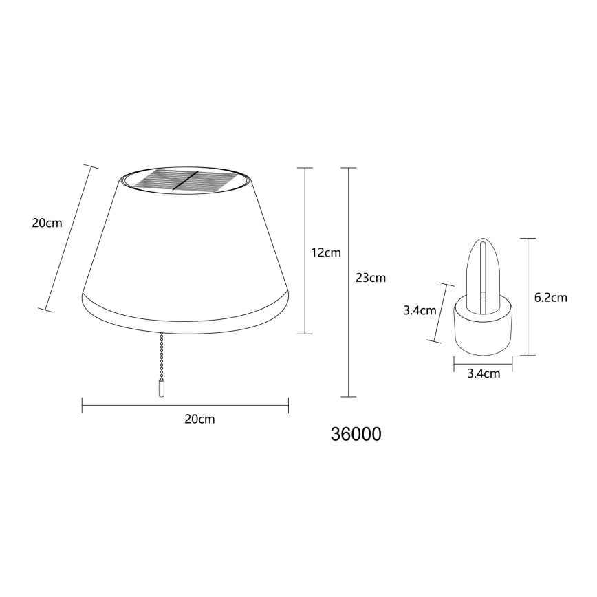 Globo - LED Zonne-fles lampenkap 10xLED/1,5W/3V IP44