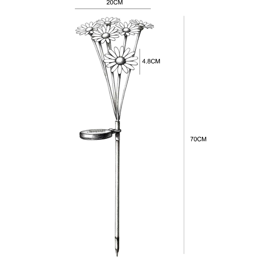 Globo - bloemvormige LED-zonnelamp 6xLED/3V IP44 600 mAh
