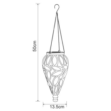 Globo - LED lamp op zonne-energie LED/0,9W/3,2V IP44 geel