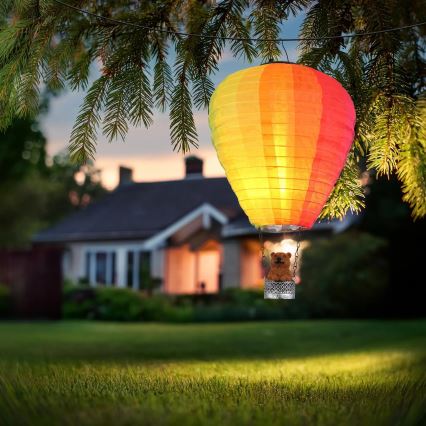 Globo - LED Hanger zonnedecoratie 24xLED/0,06W/3V IP44 Vliegende ballon