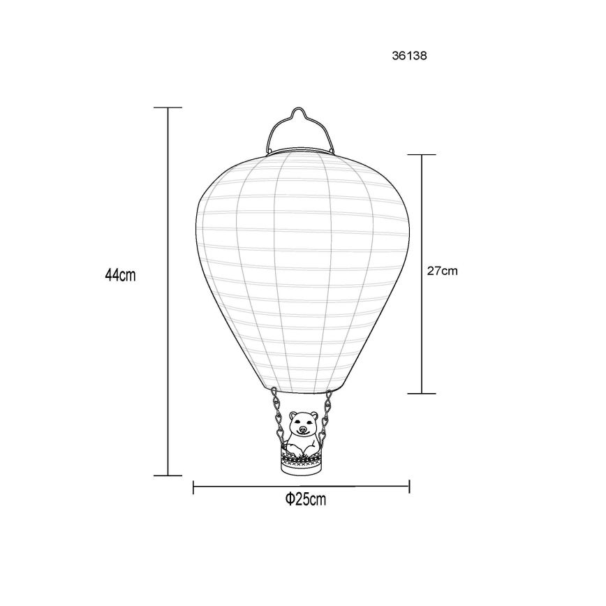 Globo - LED Hanger zonnedecoratie 24xLED/0,06W/3V IP44 Vliegende ballon