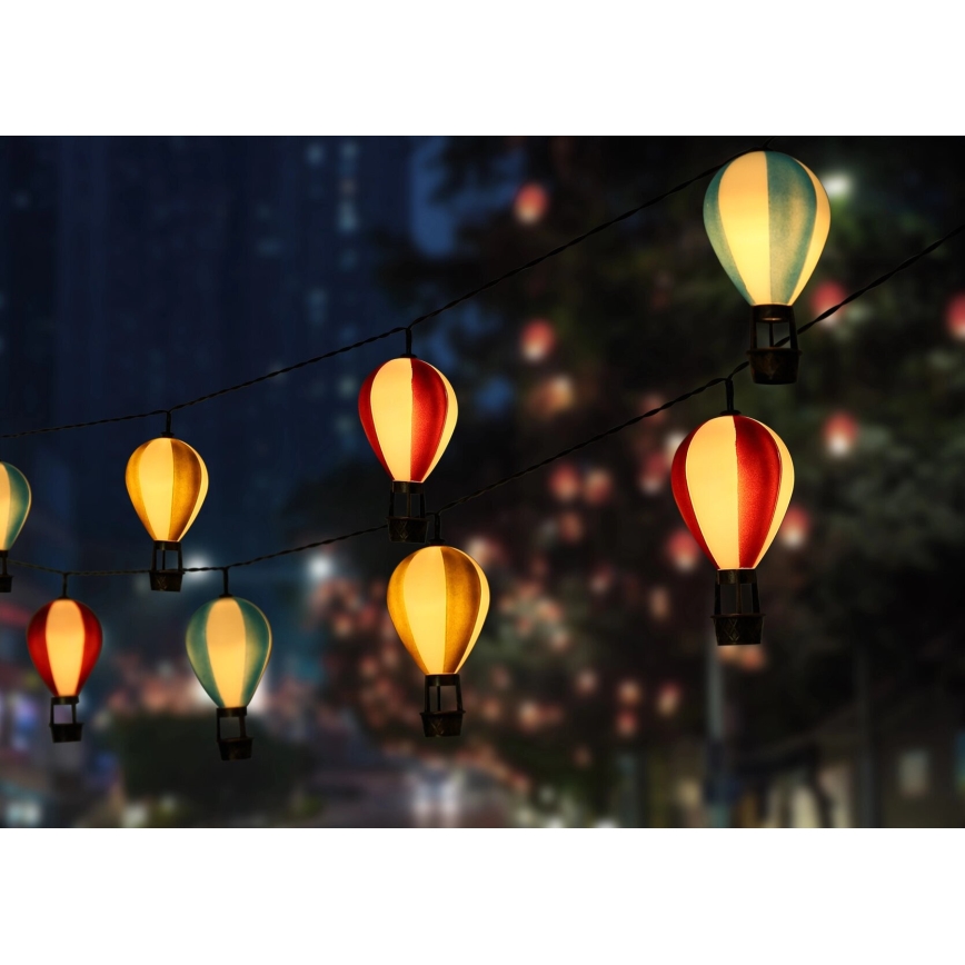 Globo - LED Solar ketting 9xLED/0,06W/3V 390 cm IP44