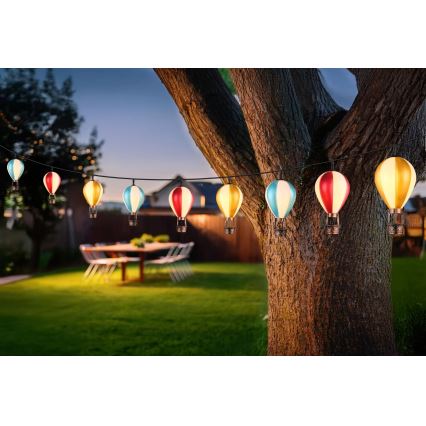 Globo - LED Solar ketting 9xLED/0,06W/3V 390 cm IP44
