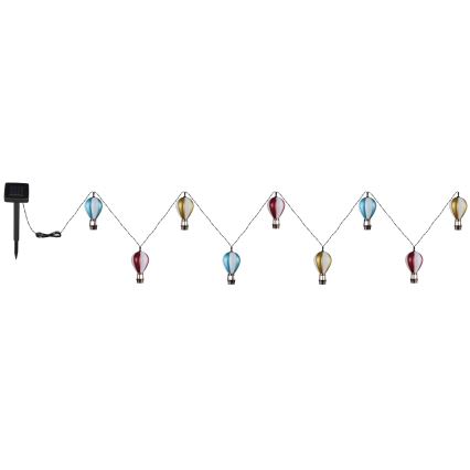 Globo - LED Solar ketting 9xLED/0,06W/3V 390 cm IP44