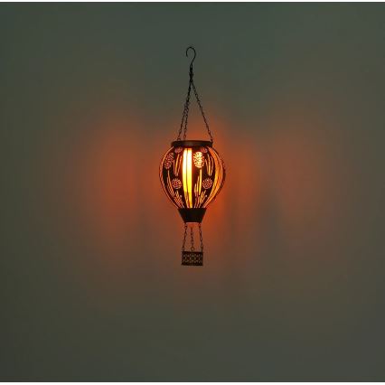 Globo - LED Hangende zonne-energie decoratie 12xLED/0,02W/3V IP44 300 mAh vliegende ballon