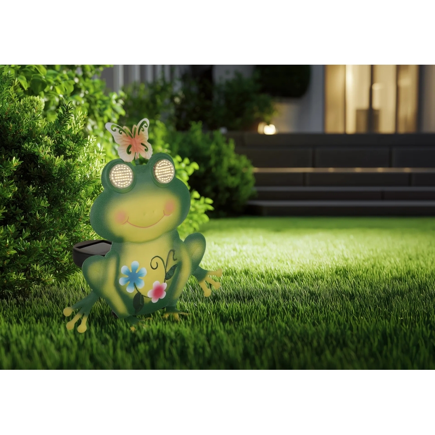 Globo - LED zonnelamp 104xLED/3V IP44 300 mAh kikker