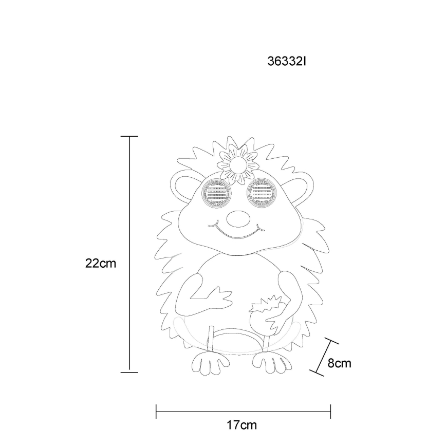Globo - LED solarlamp 104xLED/3V IP44 300 mAh egel