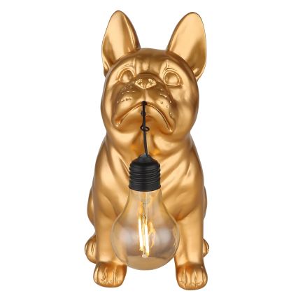 Globo - LED-zonnelamp LED/3V IP44 300 mAh goudkleurige hond